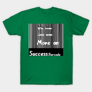 Success Barcode illustration on Green Background T-Shirt